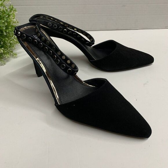 Jaggar Opulent Pointed Toe Studded Pumps Mules - Picture 2 of 12